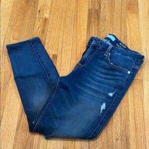 7 For All Mankind Women's Blue The Ankle Skinny Jeans Size 28